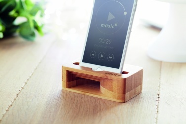 Logotrade promotional gift image of: Bamboo phone stand-amplifier CARACOL