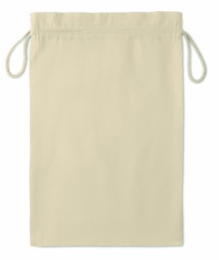 Logo trade promotional products image of: Large Cotton draw cord bag 30 x 47 cm