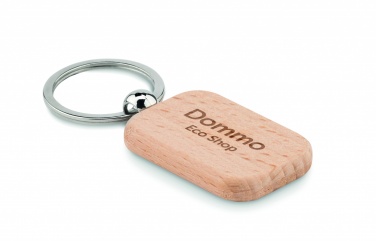 Logotrade corporate gift picture of: Rectangular wooden key ring Bauska