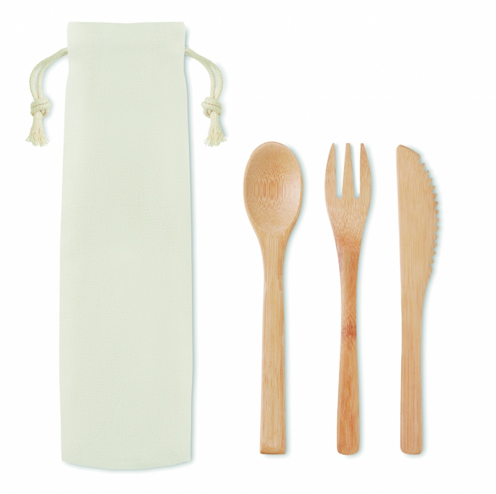 Logo trade corporate gifts picture of: Bamboo cutlery set