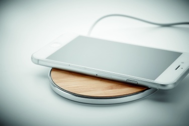 Logotrade promotional merchandise photo of: Bamboo wireless charger 10W DESPAD