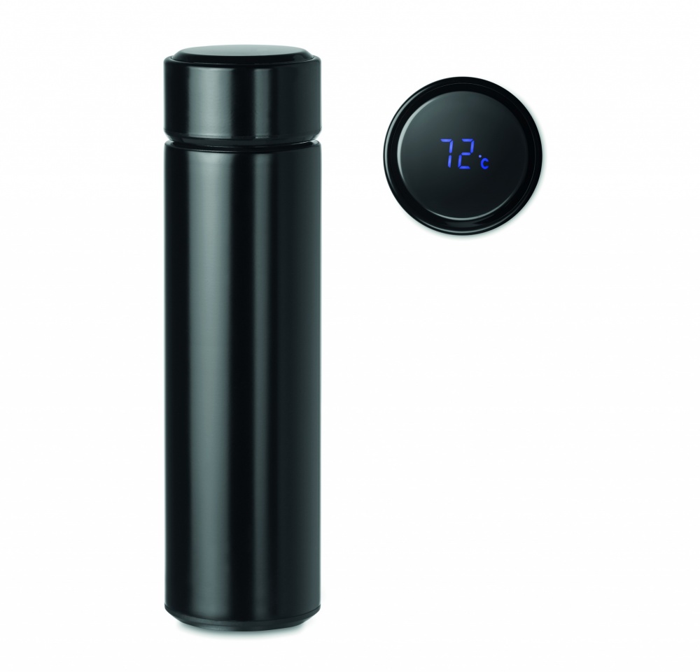 Logo trade promotional product photo of: Bottle with touch thermometer