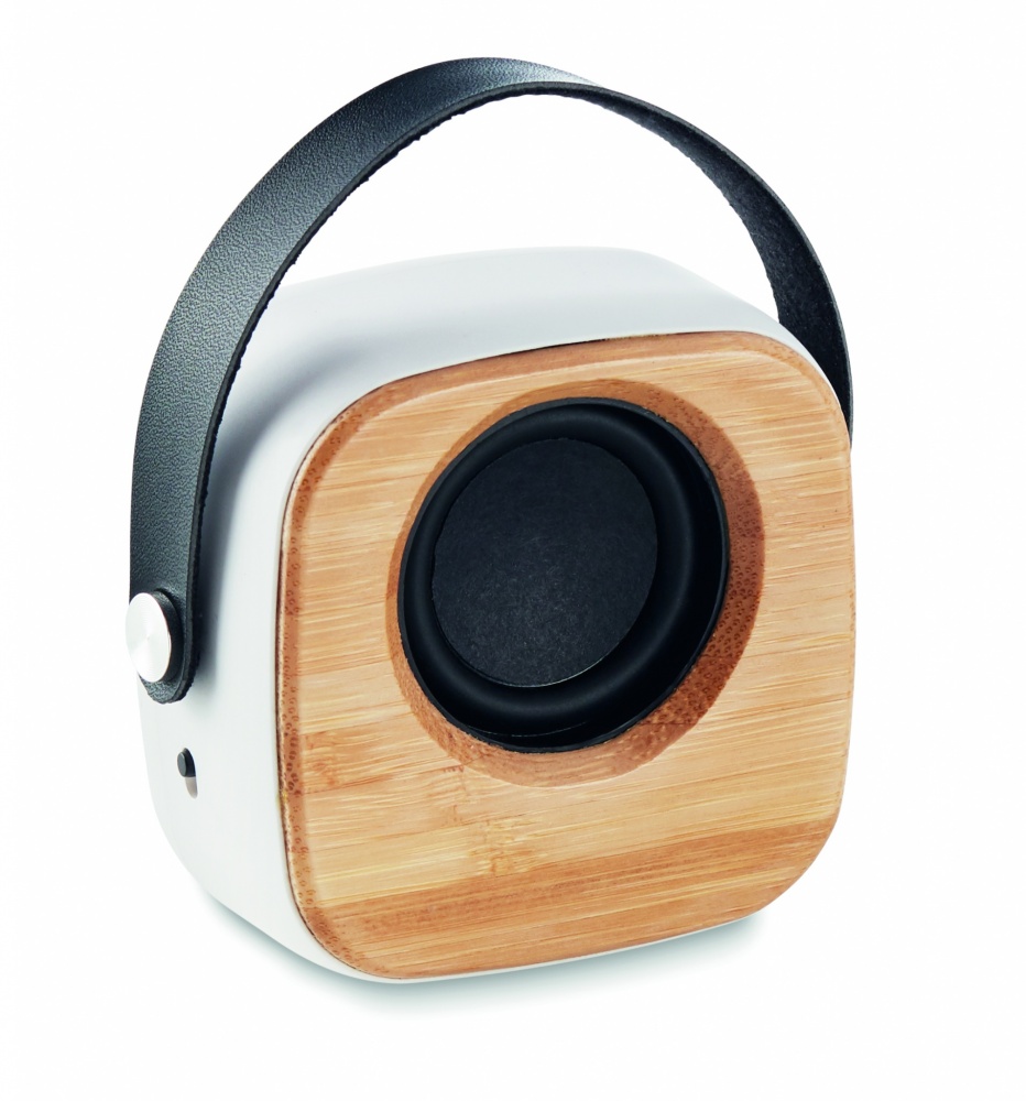 Logotrade promotional gift image of: Speaker 3W with bamboo front side