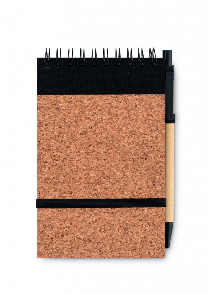 Logotrade business gifts photo of: A6 Cork notepad with pen