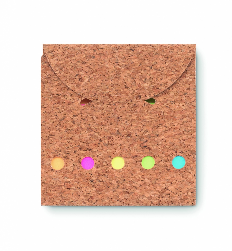 Logotrade promotional giveaway picture of: Cork sticky note memo pad
