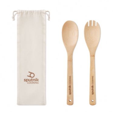 Logotrade promotional giveaway image of: Set bamboo utensils salad