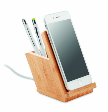 Logo trade corporate gifts image of: Wireless charger pen holder 5W BAICOI