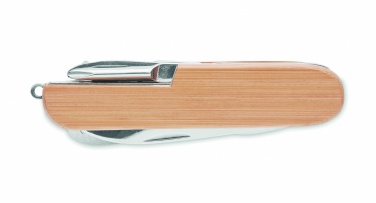 Logo trade business gift photo of: Multi tool pocket knife bamboo