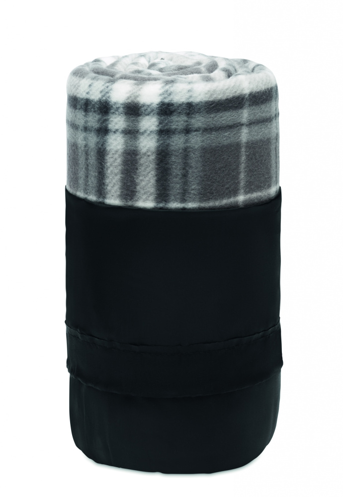 Logo trade business gift photo of: RPET fleece travel blanket