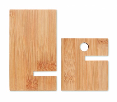 Logo trade advertising products picture of: Bamboo phone stand/ holder WHIPPY