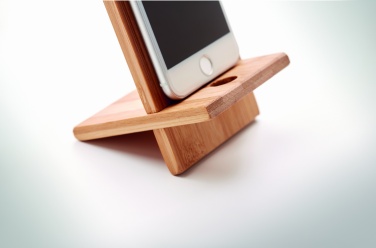 Logo trade advertising products picture of: Bamboo phone stand/ holder WHIPPY