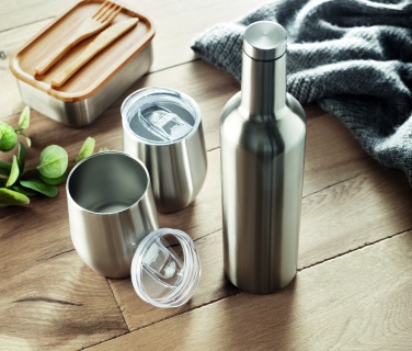 Logotrade promotional giveaway image of: Double walled bottle & mug set