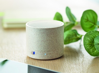 Logo trade business gift photo of: 3W speaker in wheat straw/ABS