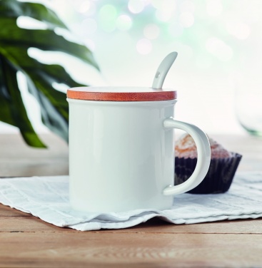 Logo trade promotional products picture of: Porcelain mug with spoon