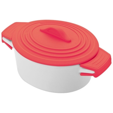Logo trade corporate gifts image of: Porcelain pot with silicone lid DELHI