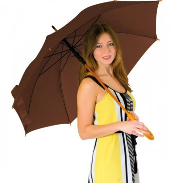 Logo trade promotional item photo of: Wooden automatic umbrella NANCY