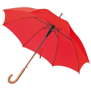 Logo trade promotional item photo of: Wooden automatic umbrella NANCY