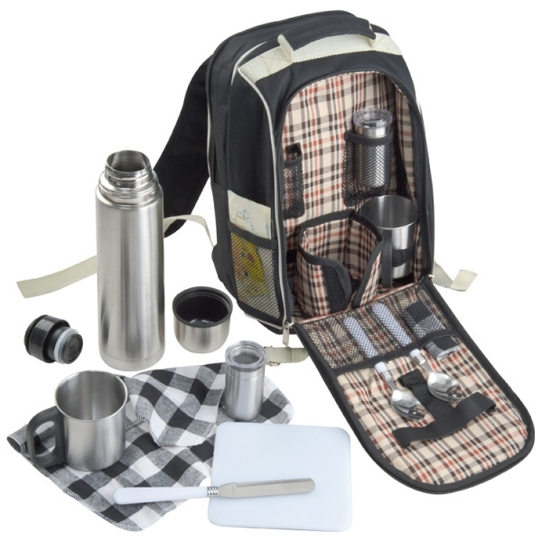 Logotrade promotional giveaway image of: Luxurious picnic backpack with cool bag GEORGIA