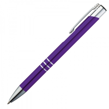 Logo trade promotional merchandise image of: Metal ballpen ASCOT