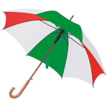 Logo trade corporate gifts image of: Wooden automatic umbrella NANCY