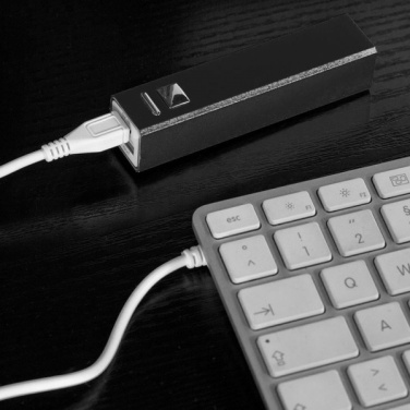 Logo trade promotional product photo of: Metal power bank PORT HOPE 2200mAh