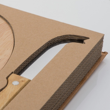 Logo trade promotional merchandise picture of: Cheese chopping board with knife GOUDA