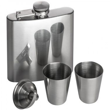 Logotrade promotional giveaways photo of: Hip flask with 2 shot glasses SANDVIKEN 170 ml