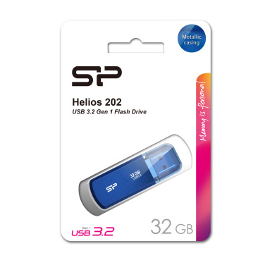 Logo trade promotional merchandise picture of: Pendrive Silicon Power HELIOS 202, 3.2 Gen 1, 32GB