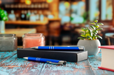 Logo trade business gift photo of: Metal writing set CLAREMONT