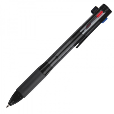 Logo trade promotional merchandise image of: Plastic ballpen 4in1 NEAPEL