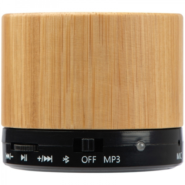 Logo trade promotional merchandise photo of: Bamboo bluetooth speaker FLEEDWOOD
