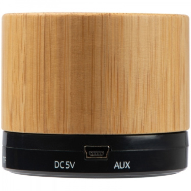 Logo trade promotional merchandise photo of: Bamboo bluetooth speaker FLEEDWOOD
