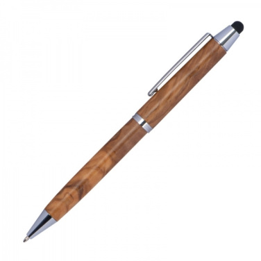 Logo trade business gift photo of: Wooden ballpen with touch function ERFURT