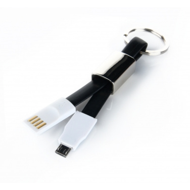 Logo trade promotional items picture of: Data transfer cable and keyring