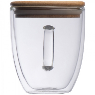 Logotrade advertising product image of: Double-walled glass cup GERTHE 350 ml