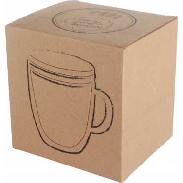 Logotrade promotional item image of: Double-walled glass cup GERTHE 350 ml