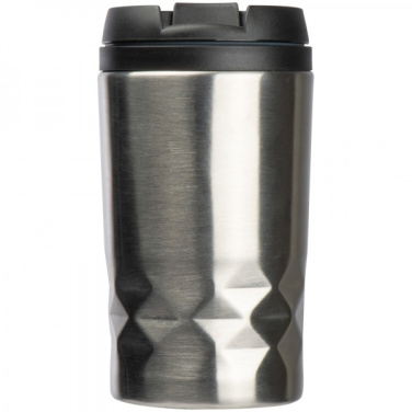 Logotrade advertising products photo of: Stainless steel mug with lid ROMA 250 ml