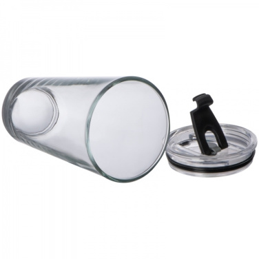 Logotrade promotional gift picture of: Glass mug with lid WATTENSCHEID 400 ml