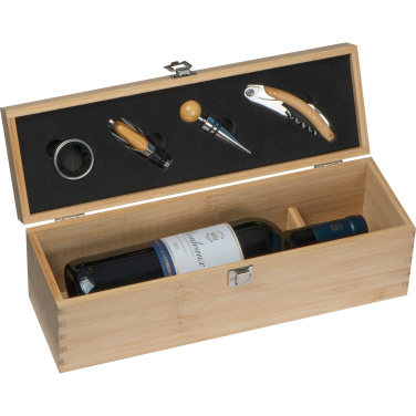 Logotrade promotional giveaway picture of: Wooden wine box SAINT-ETIENNE