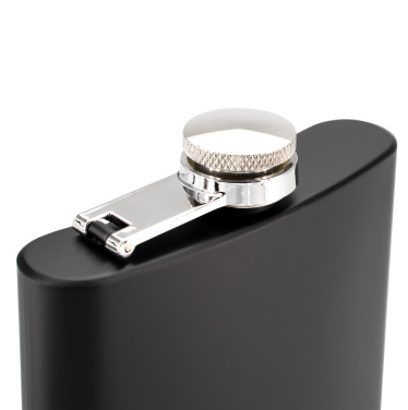 Logo trade business gift photo of: Hip flask OLYMPOS Schwarzwolf