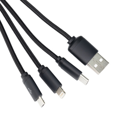 Logotrade business gifts photo of: 3in1 long cable with elighted logo for engraving, W201TG