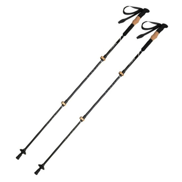 Logo trade promotional items image of: Trekking poles DENALI Schwarzwolf