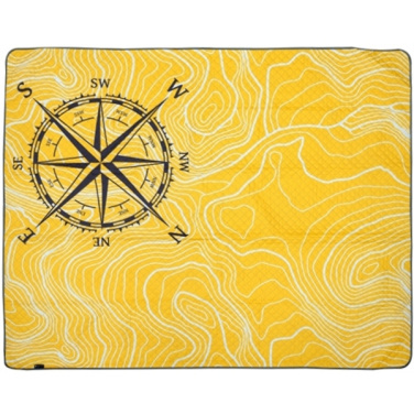 Logo trade promotional merchandise image of: Foldable picnic blanket ALVERNIA Schwarzwolf