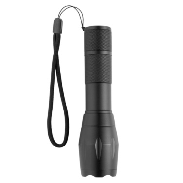 Logo trade promotional gifts image of: Flashlight DELGADA Schwarzwolf