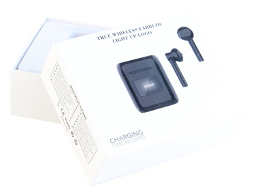 Logo trade promotional merchandise picture of: Wireless earbuds with light up logo