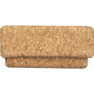 Logo trade promotional giveaways image of: Twist-ballpen metal and cork LILLEHAMMER