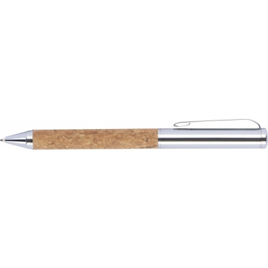Logotrade promotional gift picture of: Twist-ballpen metal and cork LILLEHAMMER