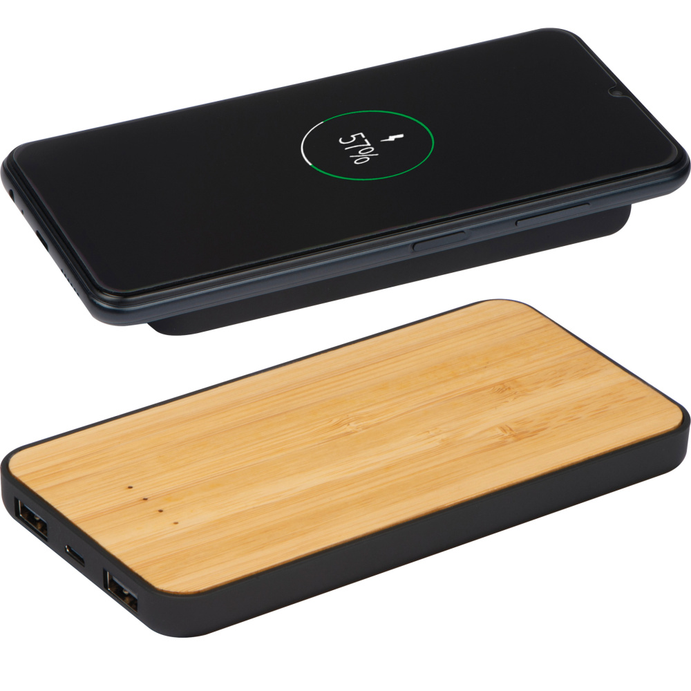 Logotrade promotional product picture of: Wireless charger and powerbank 8000 mAh MILAN