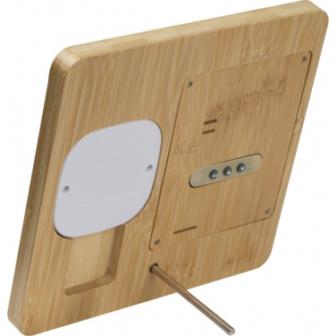 Logo trade promotional items picture of: Bamboo weather station GRANADA