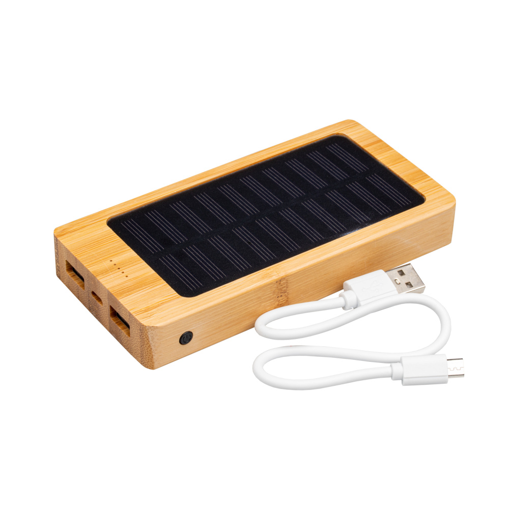 Logo trade promotional products image of: Bamboo power bank BAKERSFIELD